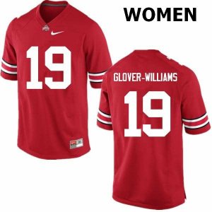Women's Ohio State Buckeyes #19 Eric Glover-Williams Red Nike NCAA College Football Jersey Summer BUJ5044MV